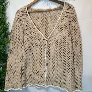 Handmade knit. Neutral tone